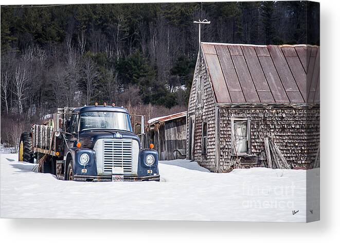 Maine Nature Photographers Canvas Print featuring the photograph The Work Truck by Alana Ranney