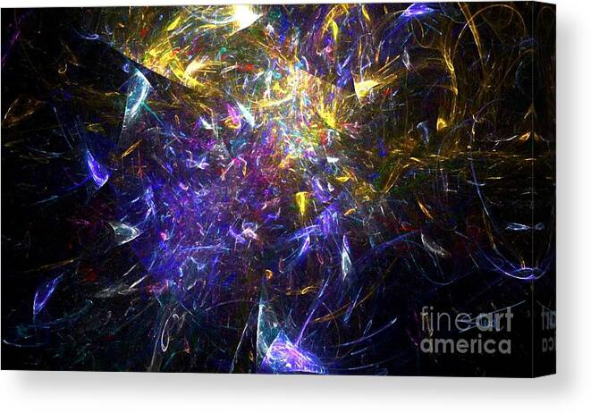 Cosmic Canvas Print featuring the digital art Trying to Cope by Steed Edwards