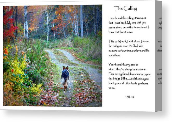 Quotes Canvas Print featuring the photograph Version two The Calling by Sue Long