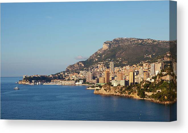 Scenics Canvas Print featuring the photograph View Of Monaco Rom Cap Martin by Studio Box