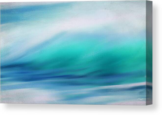 Seascapes Abstract Canvas Print featuring the digital art Waves by Lourry Legarde