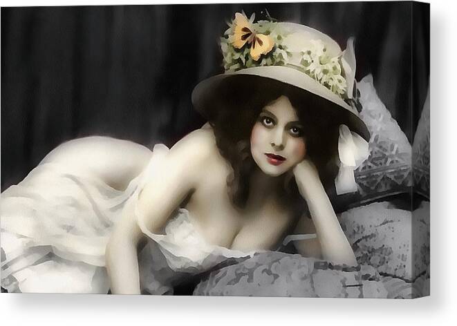 Woman Canvas Print featuring the painting Will You Love Me In The Morning by Georgiana Romanovna