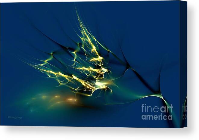 Tree Canvas Print featuring the digital art Tree of Light #1 by Greg Moores