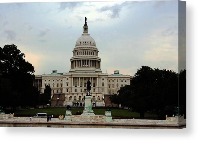 Capitol Hill Canvas Print featuring the photograph Capitol Hill by La Dolce Vita