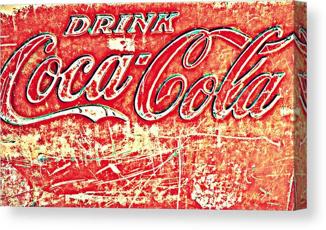 Coca Cola Canvas Print featuring the photograph Enjoy by Diane montana Jansson