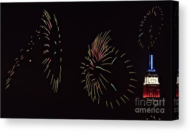 Empire State Building Canvas Print featuring the photograph Have a Fifth on the Fourth by Susan Candelario