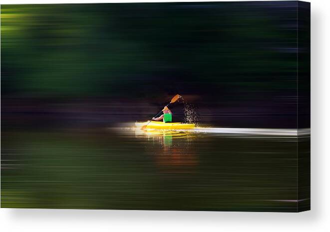 Kayak Canvas Print featuring the photograph Kayak KS by Brian Duram