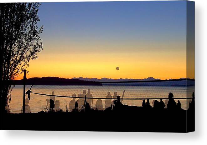 Phantom Canvas Print featuring the photograph Phantom Volleyball by Peter Mooyman