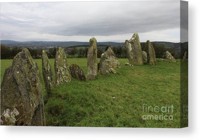 Eddie Barron Canvas Print featuring the photograph Standing Stones 9 Donegal Ireland by Eddie Barron