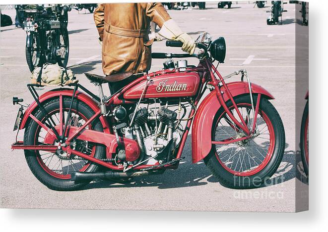 Indian Canvas Print featuring the photograph 1928 Indian Scout by Tim Gainey