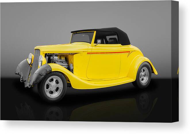 Hot Rod Canvas Print featuring the photograph 1933 Ford Cabriolet Hot Rod by Frank J Benz