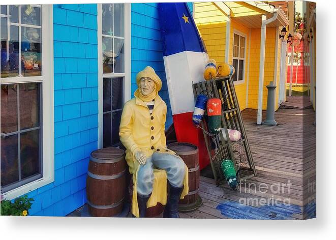 Acadia Canvas Print featuring the photograph Acadian Fisherman, Prince Edward Island, Canada by Mary Capriole