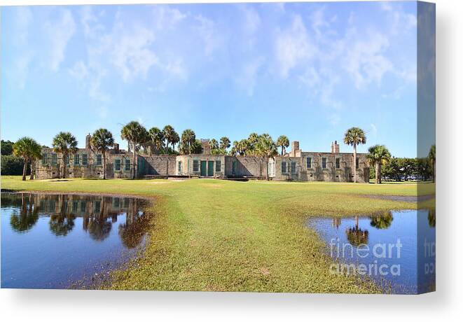 Scenic Canvas Print featuring the photograph Atalaya Castle At Huntington by Kathy Baccari