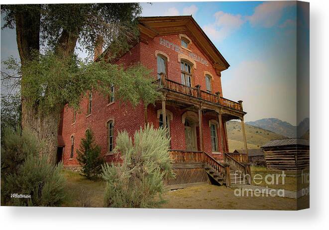 Hotel Meade Canvas Print featuring the photograph Bannack Montana The Hotel Meade by Veronica Batterson