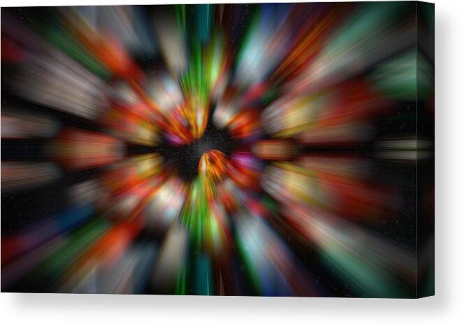 Colorful Canvas Print featuring the photograph Bolders in space by Cherie Duran