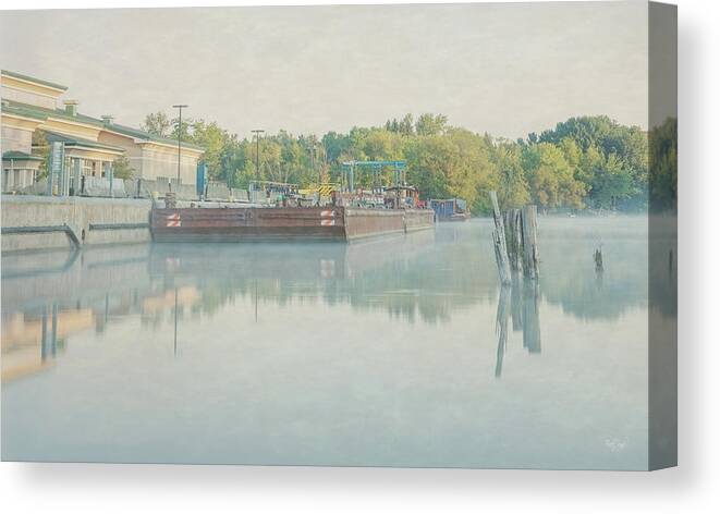 Canal Canvas Print featuring the photograph Canal in Pastels by Everet Regal