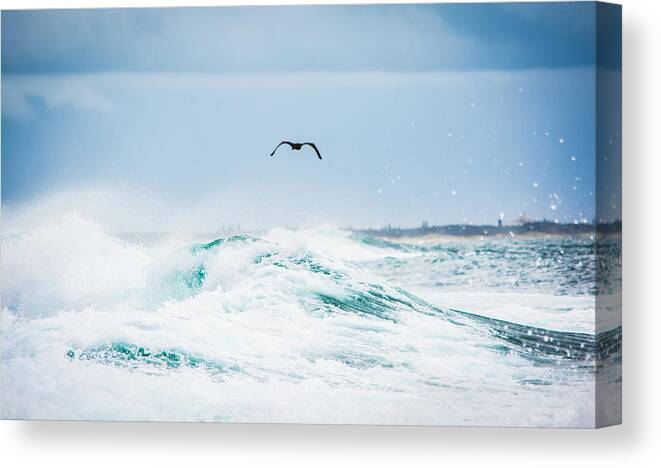 Waves Canvas Print featuring the photograph Crashing Waves by Parker Cunningham