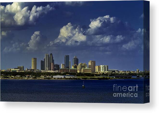 Photo Art Canvas Print featuring the photograph Down Town Tampa by Ken Frischkorn