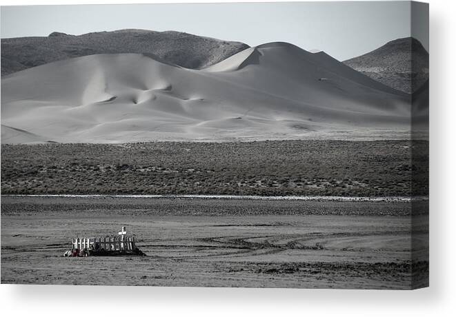 Dune Canvas Print featuring the photograph Dune Grave Sands of Time by Glory Ann Penington