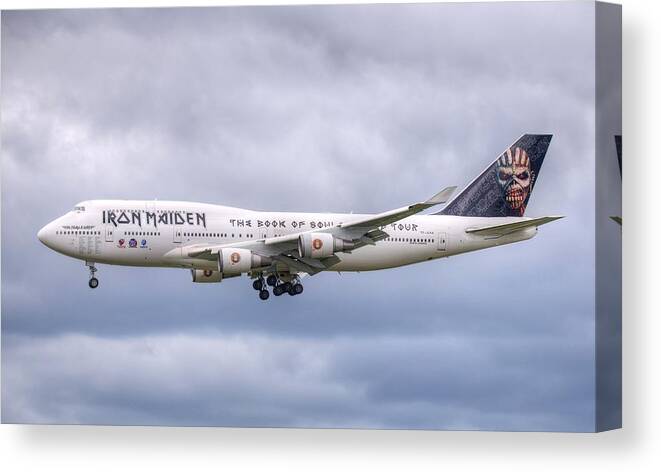 Iron Maiden Canvas Print featuring the photograph Ed Force One by Jeff Cook