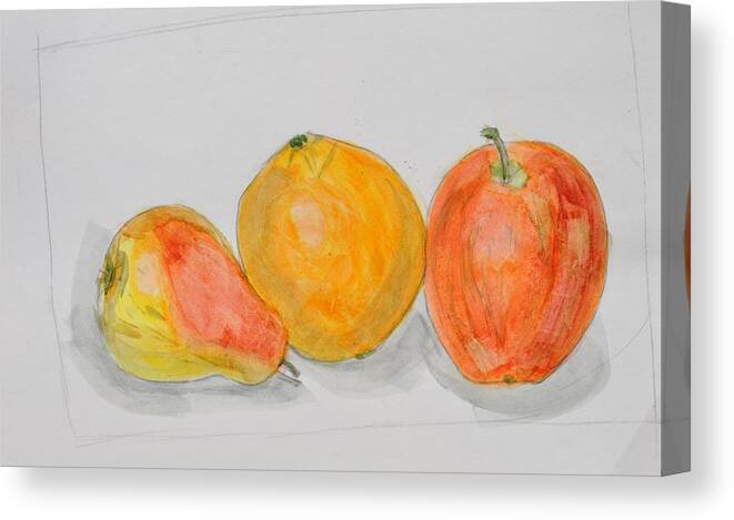 Still Life Canvas Print featuring the painting Fruit Still Life by Jonathan Galente