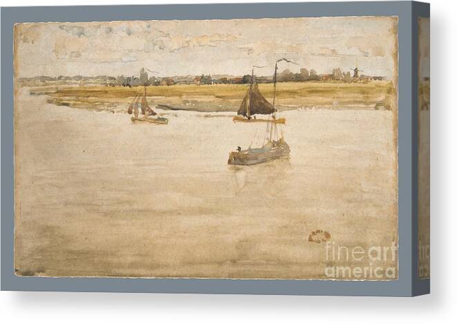 Gold And Brown Canvas Print featuring the painting Gold and Brown by MotionAge Designs