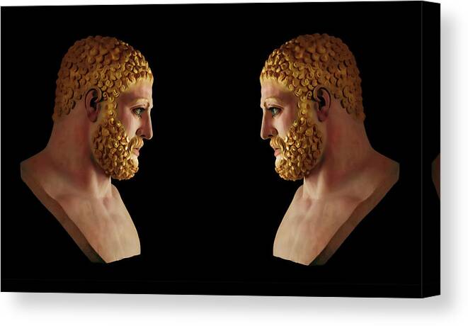 Hercules Canvas Print featuring the mixed media Hercules - Blondes by Shawn Dall