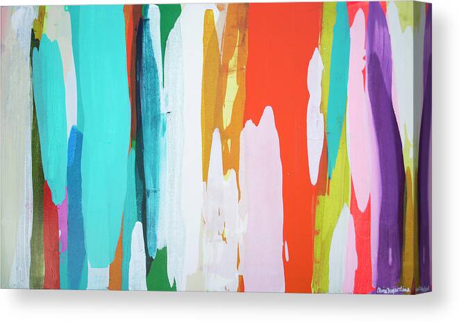 Abstract Canvas Print featuring the painting Holiday Everyday by Claire Desjardins