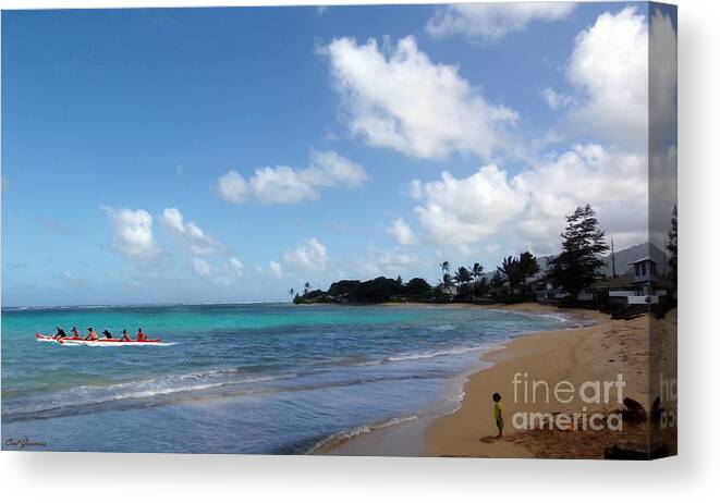 Art Print Canvas Print featuring the painting Life in the country Hawaii by Carl Gouveia