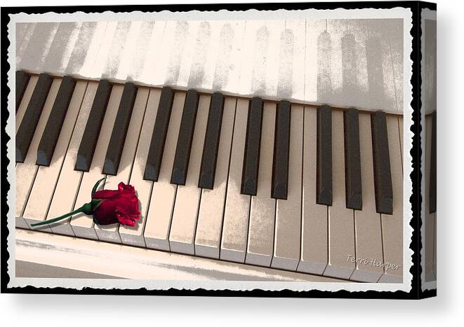 Piano Canvas Print featuring the photograph Love Notes by Terri Harper