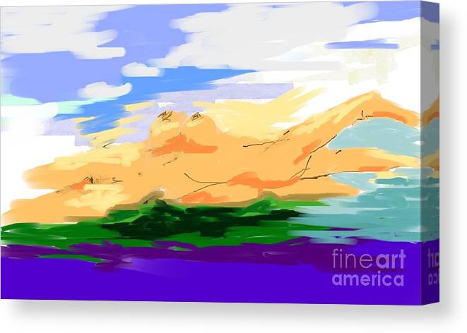 Naked Landscape Canvas Print featuring the painting Naked Landscape by Martin Howard