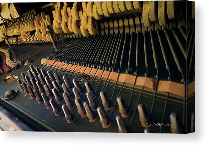 Inside Canvas Print featuring the photograph Old Saloon Vertical Piano by Micah Offman