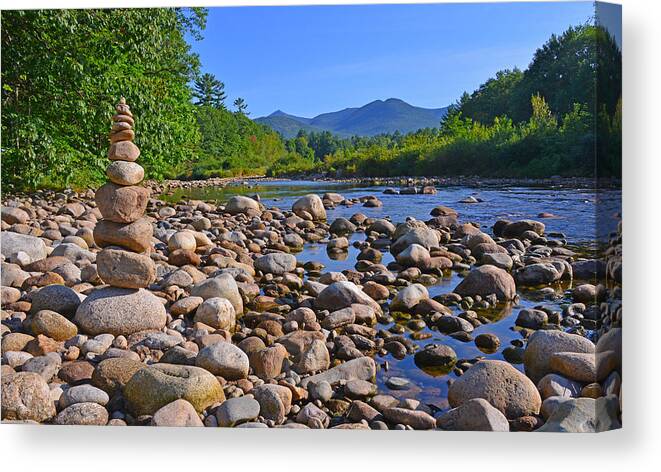New Hampshire Canvas Print featuring the photograph Pemigewasset River, North Woodstock NH by Ken Stampfer