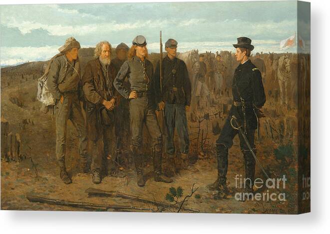 1866 Homer Civil War Oil Painting Troops Camp Easy To Print Digital Download