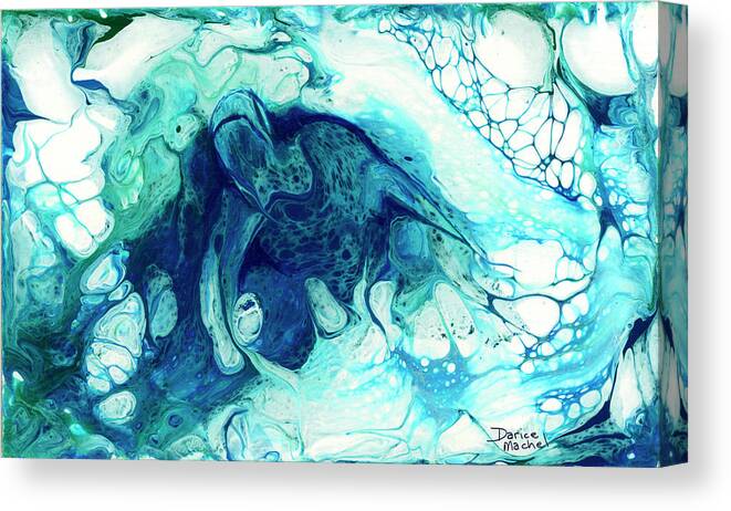 Abstract Canvas Print featuring the painting Rising From The Depths by Darice Machel McGuire