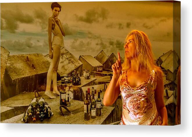 Woman Canvas Print featuring the photograph Secrets by Yelena Tylkina