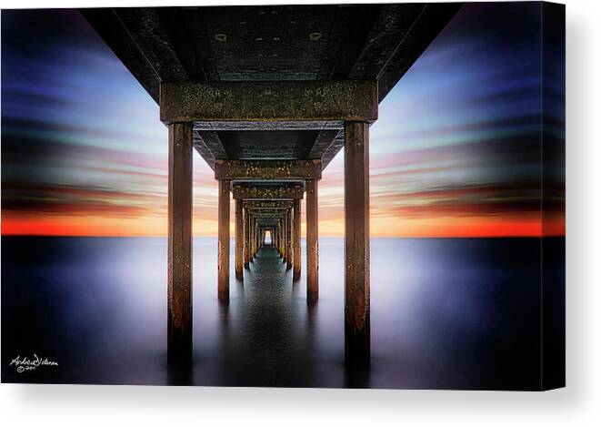 Jetty Canvas Print featuring the photograph T U N N E L V I S I O N by Andrew Dickman