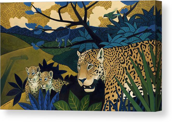 Jungle Canvas Print featuring the painting The Edge of Paradise by Nathan Miller