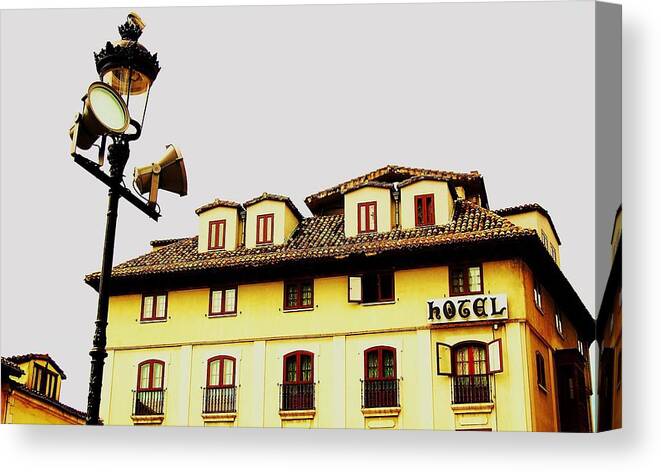 Burgos Canvas Print featuring the photograph The Hotel by HweeYen Ong