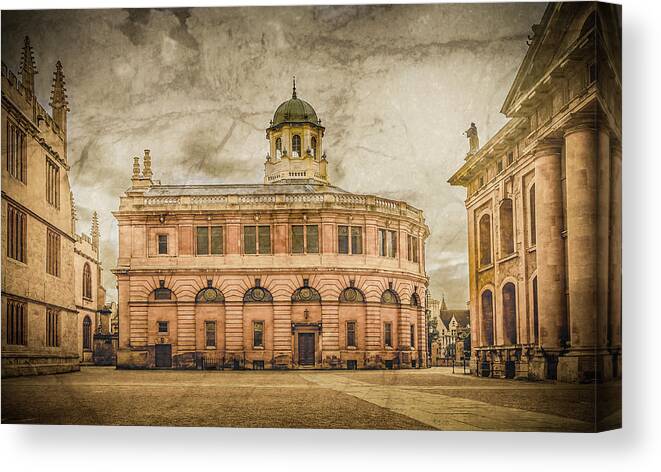 England Canvas Print featuring the photograph Oxford, England - The Sheldonian Theater by Mark Forte