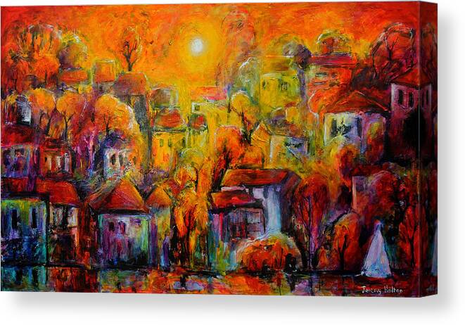 Townscape Canvas Print featuring the painting Timeless Paradise by Jeremy Holton