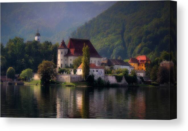 Lake Canvas Print featuring the photograph Traunkirchen - Austria by Ellen Heaverlo