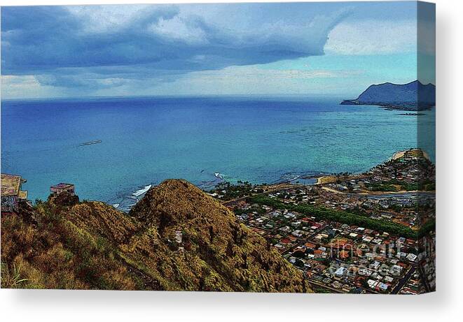 Puu O Hulu Canvas Print featuring the photograph View From Pillbox by Craig Wood