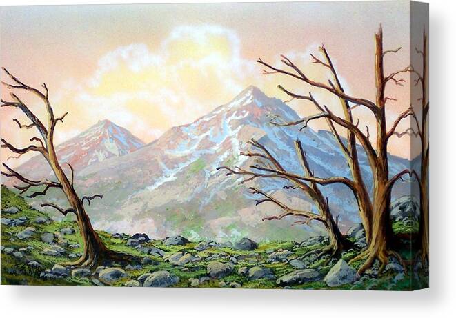 Windblown Canvas Print featuring the painting Windblown by Frank Wilson