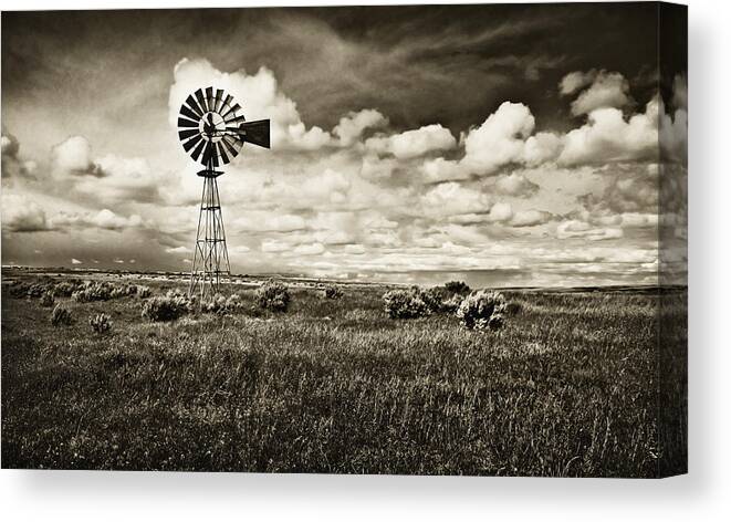 Oregon Trail Canvas Print featuring the photograph Alone in the Wind by John Christopher