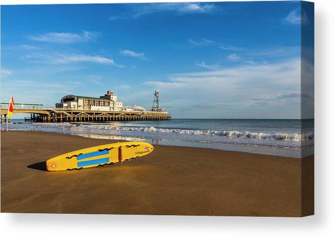 Bournemouth Canvas Print featuring the photograph Bournemouth Pier, Dorset, UK by Maggie Mccall