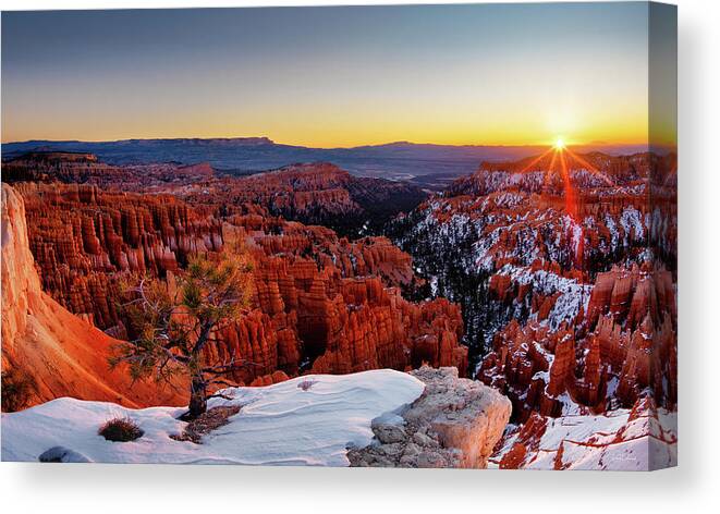 Balance Canvas Print featuring the photograph Bryce Canyon Sunrise, Utah Photography by Leland D Howard