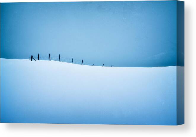 Winter Canvas Print featuring the photograph Clture ...  Neige by Christian Duguay