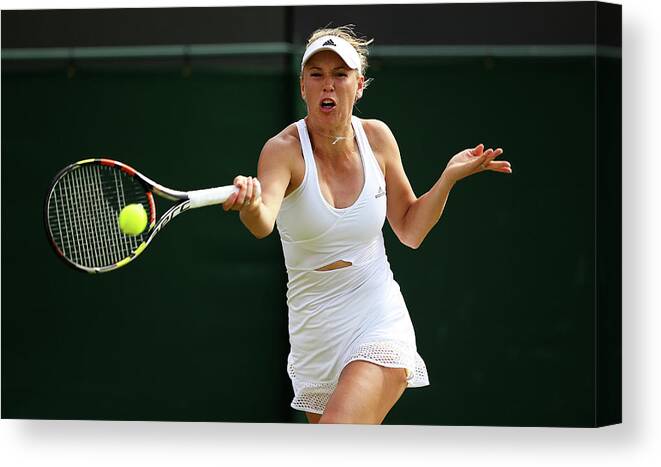 Tennis Canvas Print featuring the photograph Day Seven The Championships - Wimbledon by Ian Walton