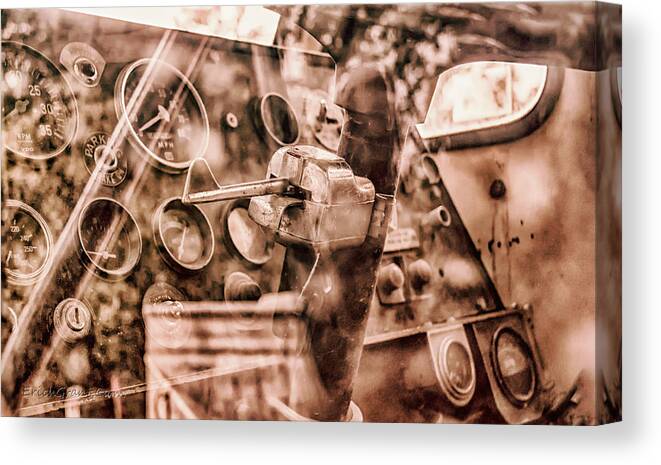 Texas Canvas Print featuring the photograph Drilling Rig Instruments by Erich Grant